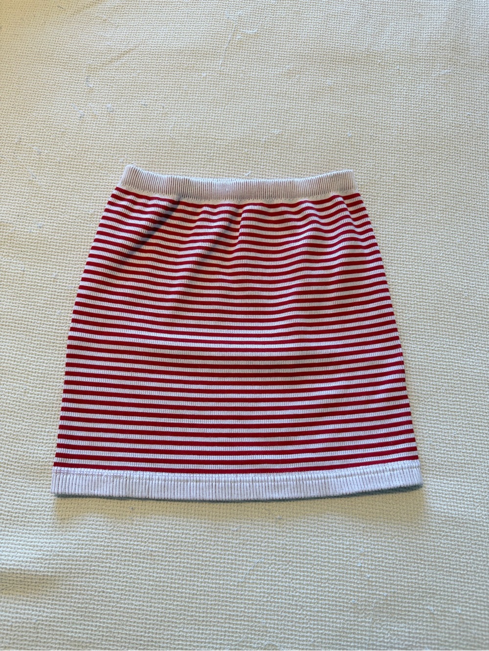 Women’s Red and White Striped Tube Top